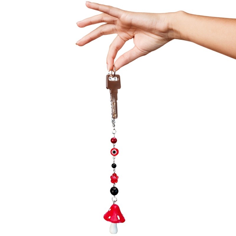 Arin Dây Xích Treo Túi Xách Trang Trí Hình Nấm Handmade Sáng Tạo