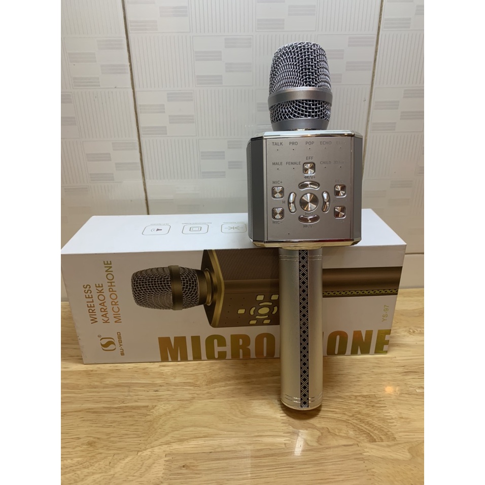 Micro karaoke bluetooth YS97, âm thanh hay, hút âm tốt