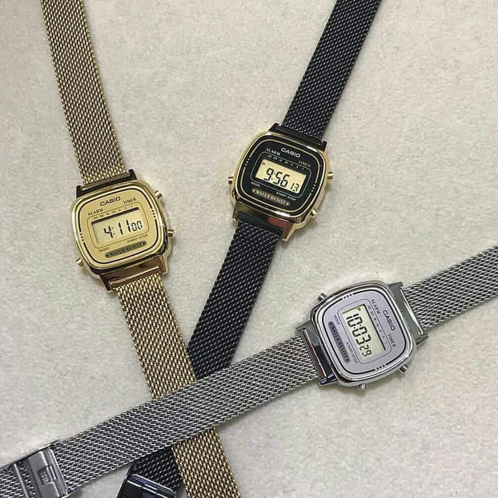 LA670WA Đồng hồ Casio nữ chính hãng dây kim loại bảo hành điện tử 1 năm Pin trọn đ