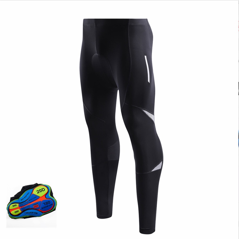 Quần Dài Đi Xe Đạp/Xe Đạp Có Đệm Gel 20D Mới Cho Nam