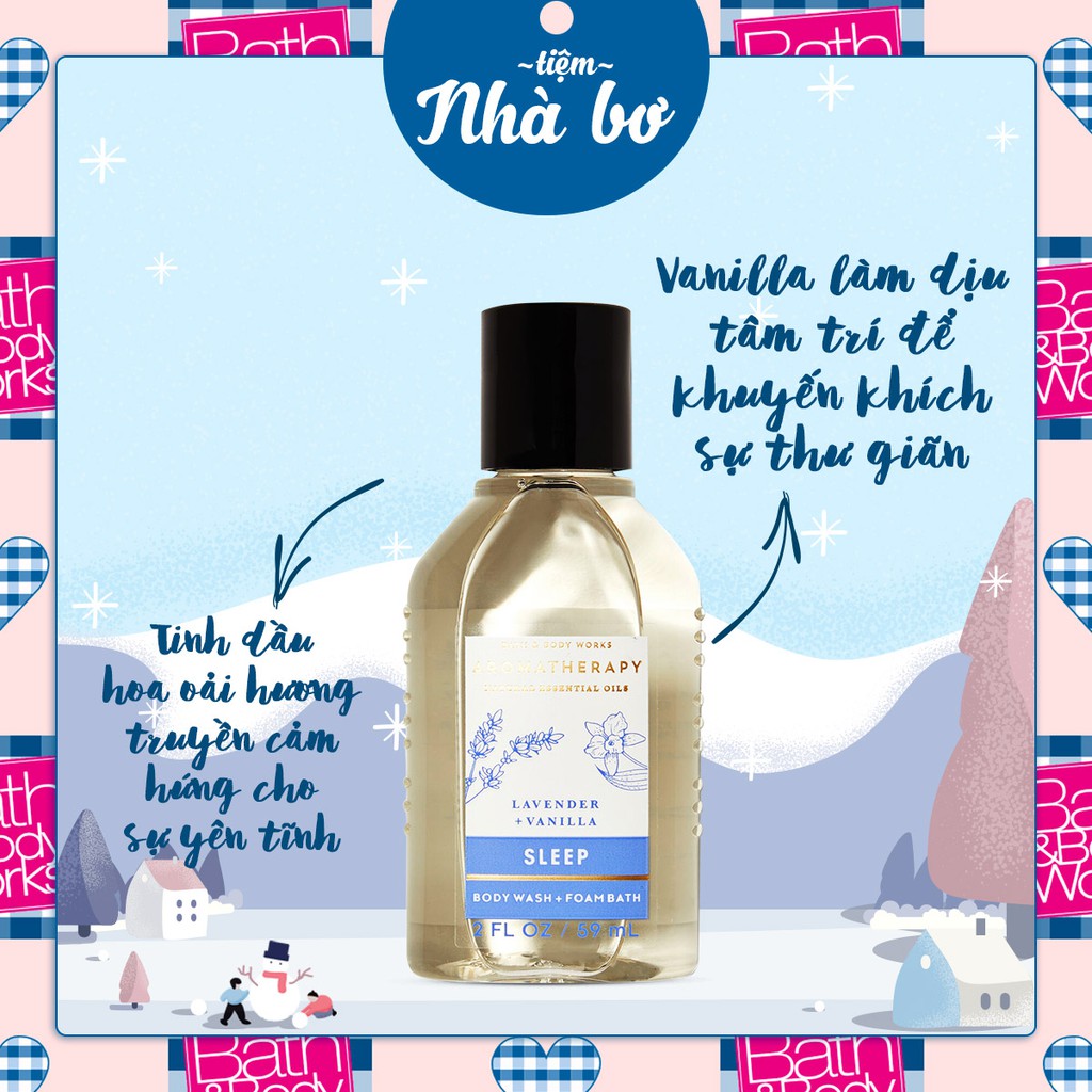 [Hàng USA] Sữa tắm dưỡng ẩm làn da Bath and Body Works Travel Size