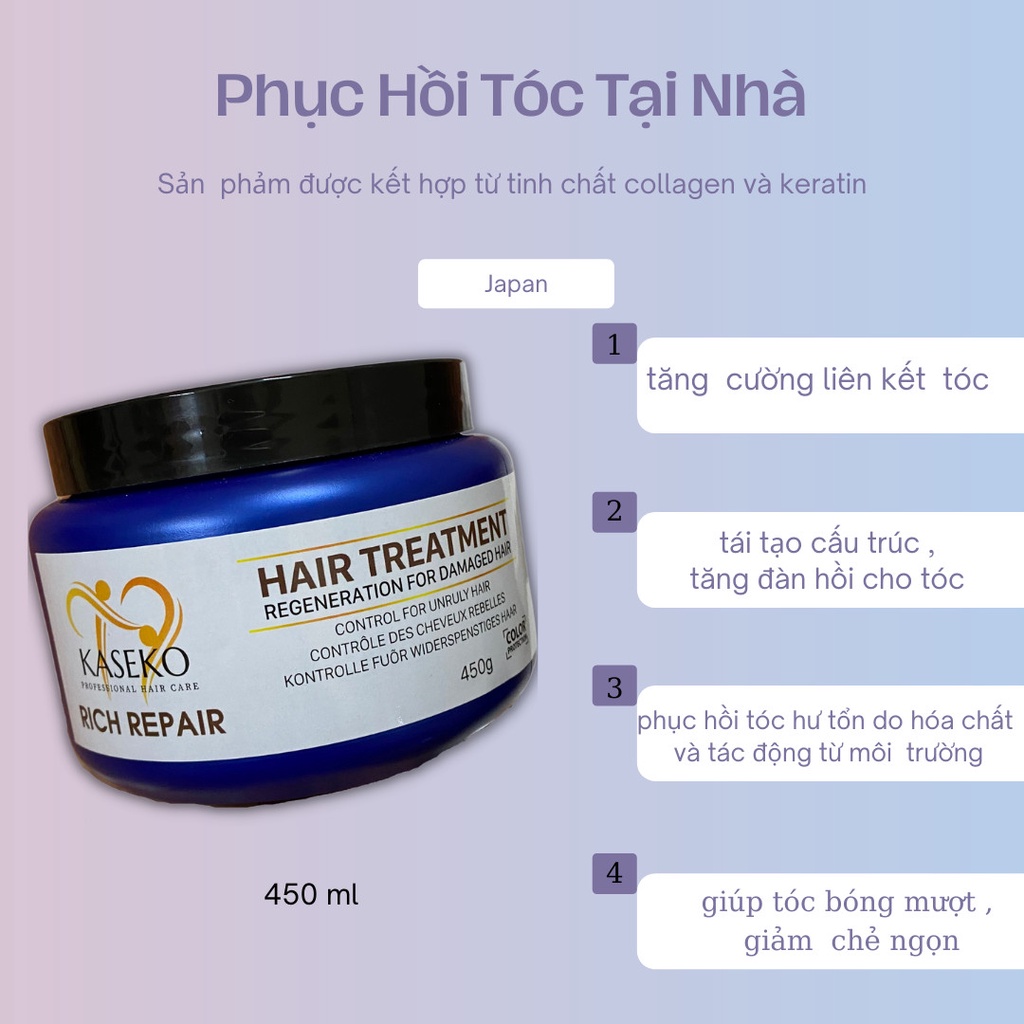 Phục hồi tóc tại nhà [ kem ủ phục hồi tóc ]