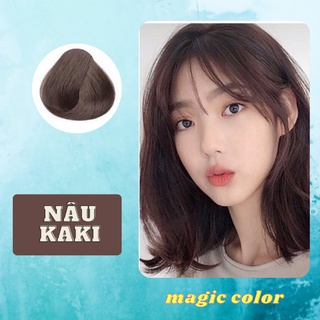 Thuốc nhuộm tóc màu  NÂU KAKI  không cần thuốc tẩy tóc Colorking