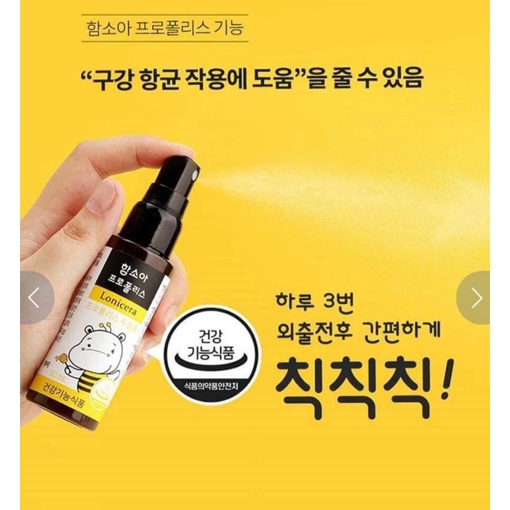 Xịt keo ong Hamsoa nội địa Hàn quốc 50ml