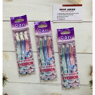 Set 3 dao cạo lông mày can kai - nội địa nhật