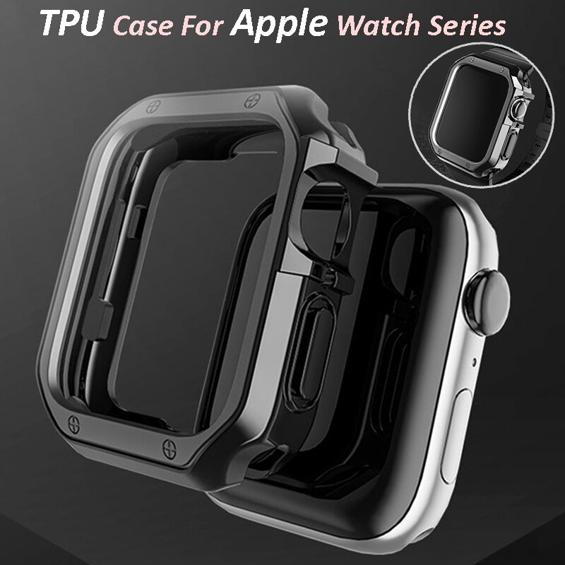 Ốp tpu bảo vệ mặt đồng hồ chống rơi vỡ thích hợp cho Apple Watch 4 3 2 1 I Watch 3 44mm 40mm