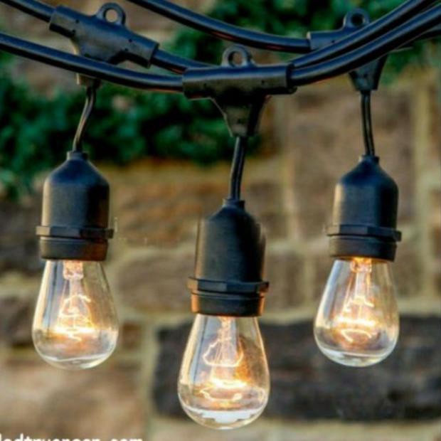 Dây đèn LED trang trí chống nước 5m 10 đui ngoài trời - Đèn ngoài trời ở Đà Lạt