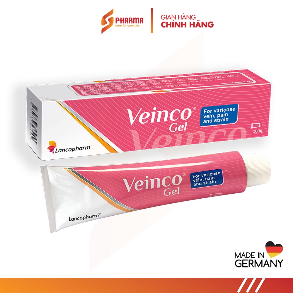 Kem bôi da, dùng được cho người suy giãn tĩnh mạch LANCOPHARM VEINCO GEL 100g – Crevil [Đức]