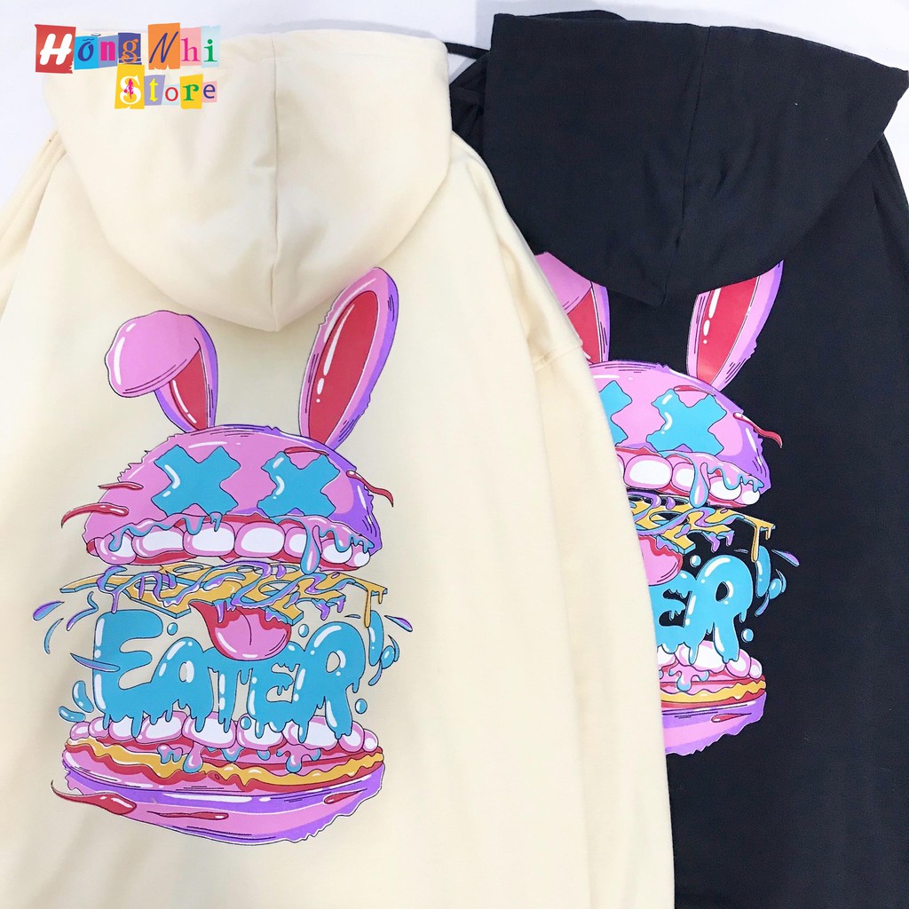 Áo Hoodie Zip In Hình Thỏ Hồng 2 Dáng Rộng - Khoác Hoodie Dây Kéo In Hình Unisex - MM | BigBuy360 - bigbuy360.vn