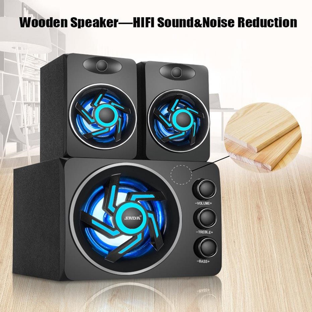 (SIÊU GIẢM GIÁ) Loa Máy Tính - SaDa D-209 Bass và RGB - Vô Địch Trong Tầm giá (Tương thích Điện thoại, Máy tính, Smart T