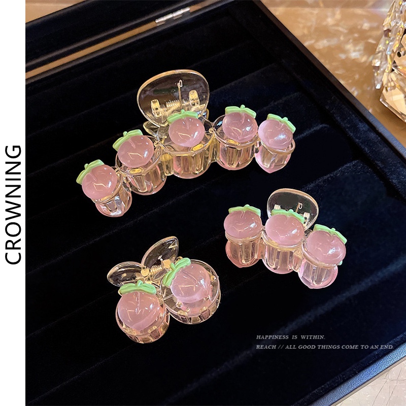 Kẹp Tóc Hình Cá Mập Màu Hồng Trong Suốt Phong Cách Nhật Bản 2022 Cho Nữ F643