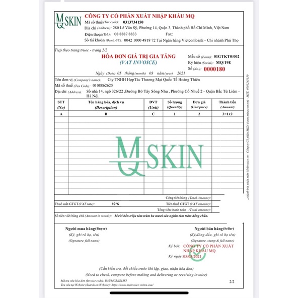 Tinh Chất Tái Tạo Da Nhân Sâm Cao Cấp Không Sưng - MQ Skin