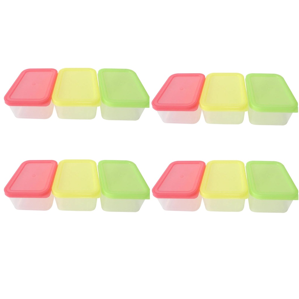 Daiso Hộp Thực Phẩm Plastic Food Container 330Ml 3Pcs
