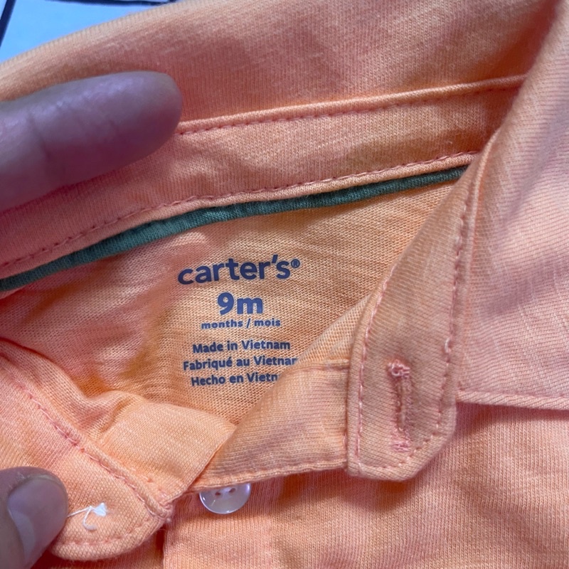 Áo cam Carter xuất dư size 3m-12m (5-12kg)