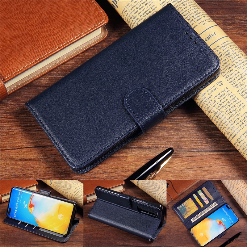 Ốp điện thoại da dạng ví nắp lật có ba ngăn đựng thẻ cho Xiaomi Redmi Note 7 Pro K30 K20 Pro Redmi 9c Redmi Note9 5G