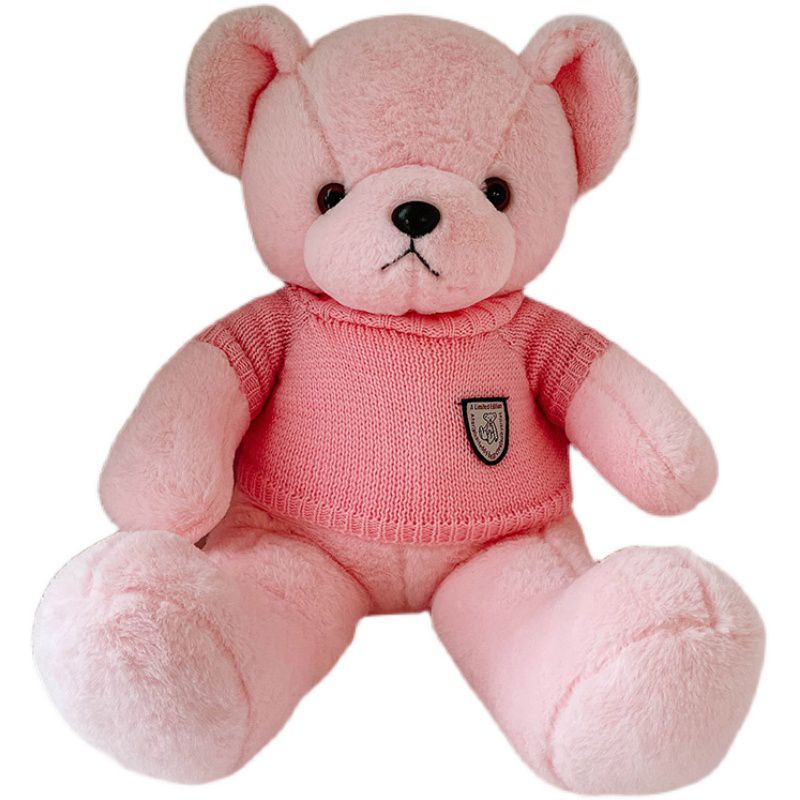 Gấu bông teddy hồng áo len lông mềm mịn, quà tặng gấu bông 60cm hàng cao cấp
