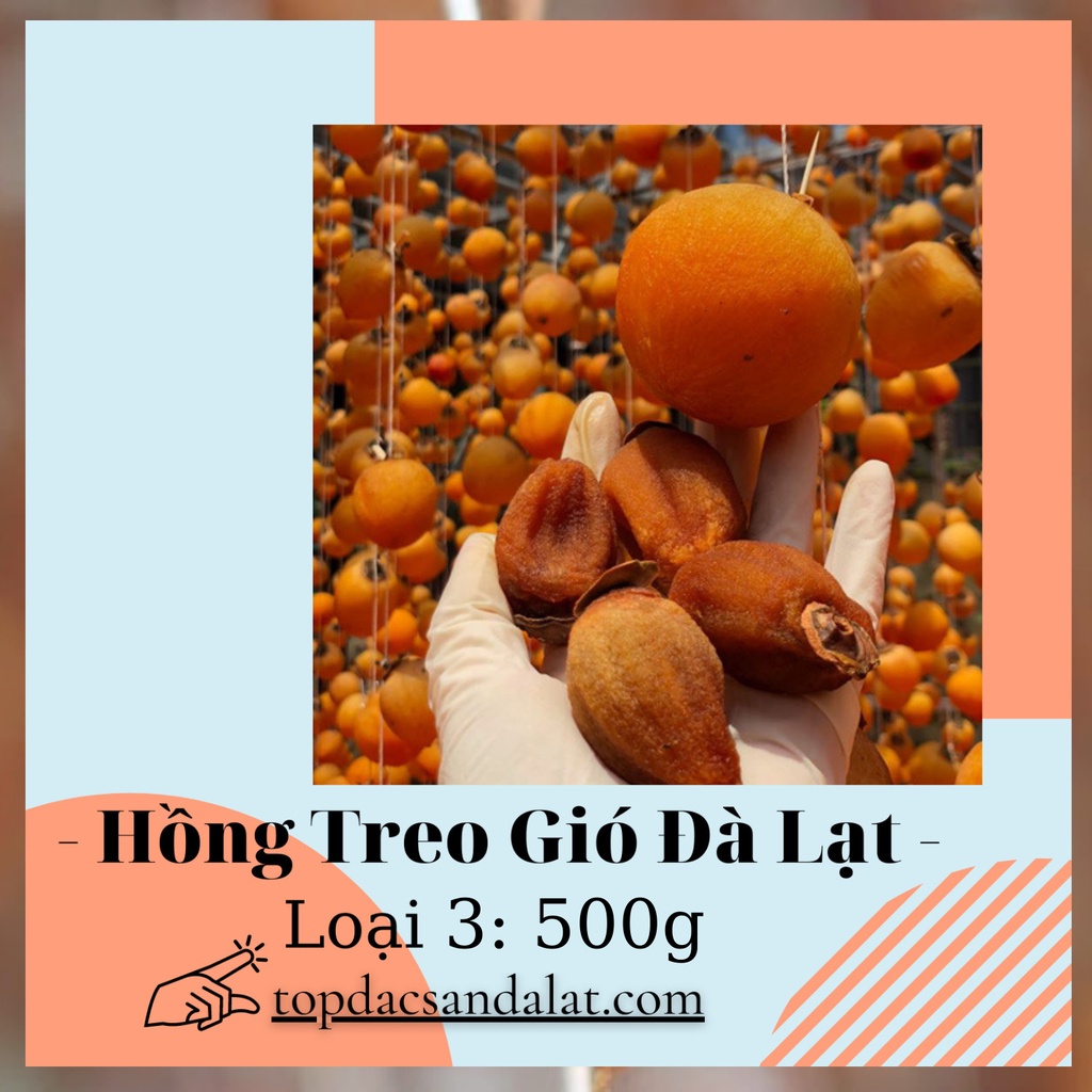 Hồng treo sấy Đà Lạt chuẩn - hút chân không - Đặc sản Đà Lạt