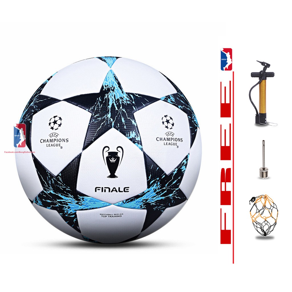 Banh Bóng Đá Champions League Bản 2020- Banh Bóng Đá Đúc Loại 1 - Size 5 - Tặng Bơm, kim bơm và túi lưới