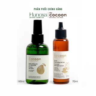 Combo nước dưỡng tóc tinh dầu bưởi và serum Sa-chi Cocoon giúp giảm gãy rụng & phục hồi tóc - HUNOXA
