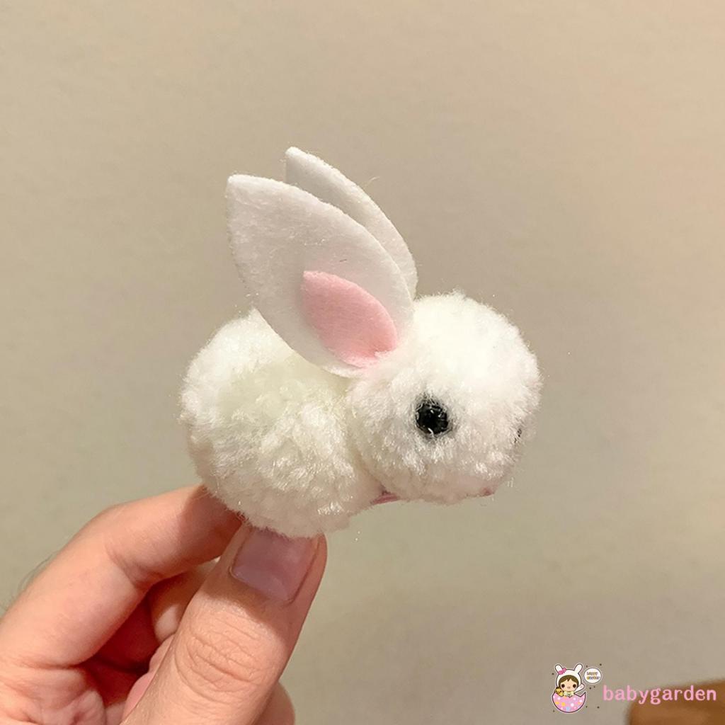Kẹp tóc hình thỏ lông nhung hoạt hình đáng yêu dành cho bé gái