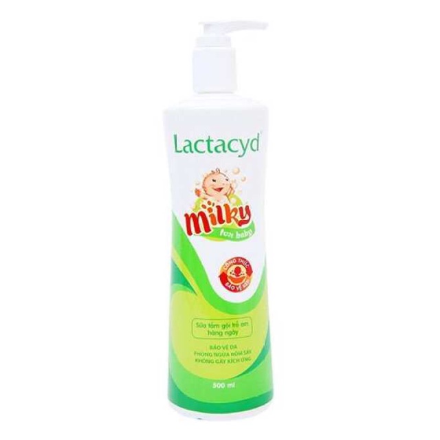 sữa tắm gội trẻ em lactacyd mlik 500ml