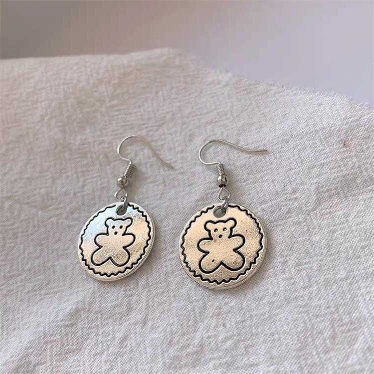 Dây chuyền + khuyên tai hình gấu thời trang cho cặp đôi