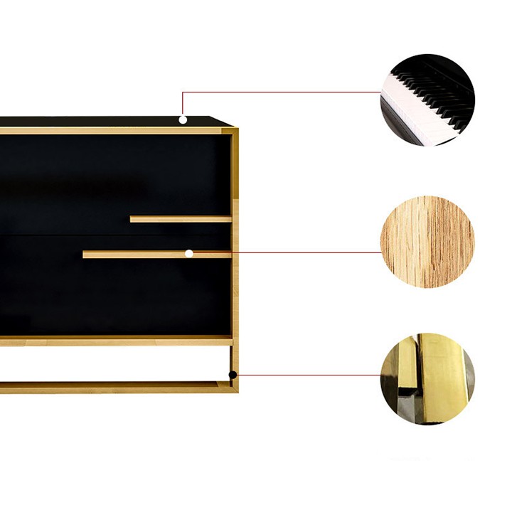 💥Tab đầu giường Luxury💥,thiết kế sang trọng tay nắm là những kẻ sọc ngang tinh tế mạ ánh vàng inox nổi bật PUK018 | BigBuy360 - bigbuy360.vn