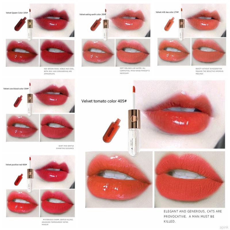 Son kem hai đầu Minshzee dưỡng ẩm lâu trôi chống thấm nước và không dính thành cốc | BigBuy360 - bigbuy360.vn