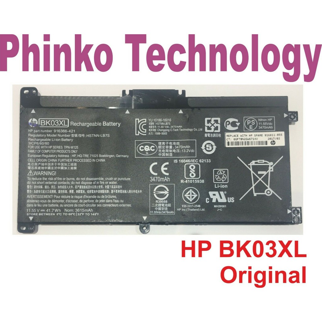 Pin Laptop HP Pavilion x360 14-ba062tu 14m-ba000 14m-ba013dx 14m-ba015dx 14m BK03XL - PIN ZIN