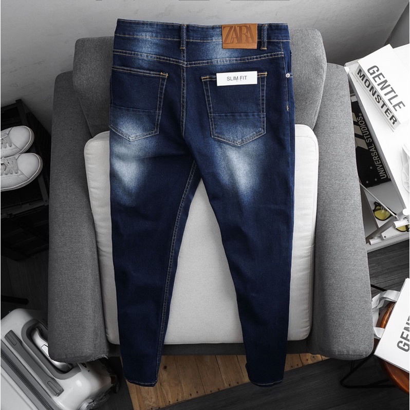 Quần jean xanh nam xuất xịn ống ôm skinny | BigBuy360 - bigbuy360.vn