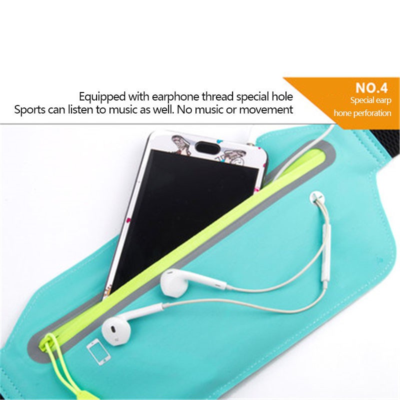 Trainbo Túi Đeo Hông Thể Thao Chống Thấm Nước Có Lỗ Tai Nghe Phản Quang Cho Nam Và Nữ Túi Thể Thao