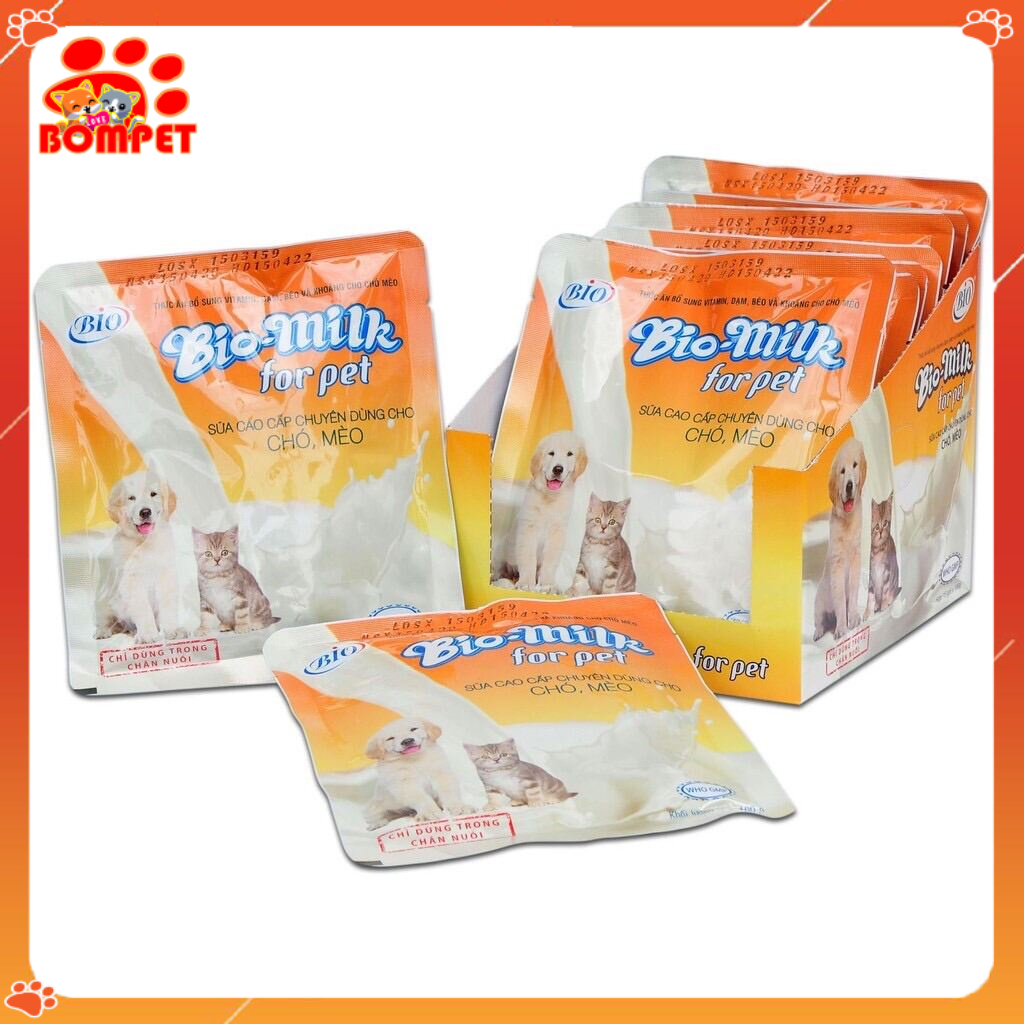 SỮA DINH DƯỠNG CHO CHÓ MÈO Bio milk Gói 100g - BOMPET