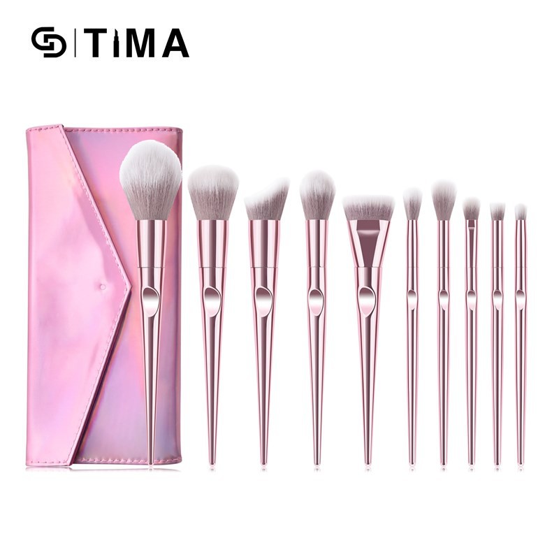 GDTIMA 10 hoa hồng vàng trang điểm bàn chải trang điểm bộ trang điểm đỏ mặt bàn chải trang điểm công cụ trang điểm