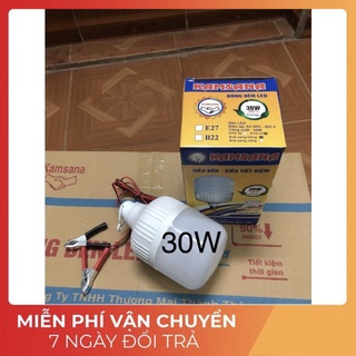 Bóng Đèn LED 12V/30W kẹp bình Ắc Quy tiết kiệm điện- siêu sáng- siêu rẻ