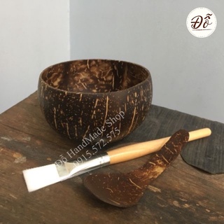  Bộ chén gáo+ muỗng gáo+ cọ cán gỗ