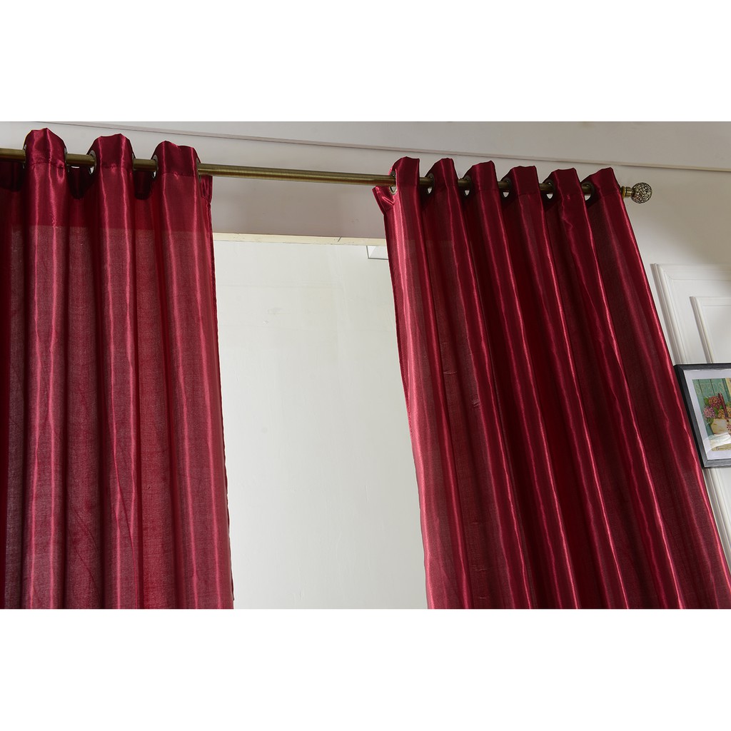 Rèm cửa sổ phòng ngủ hiện đại màu rượu đỏ 100 x 250 cm