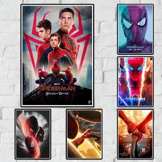 Poster Giấy Kraft Hình Người Nhện Trang Trí Nội Thất Phong Cách Retro