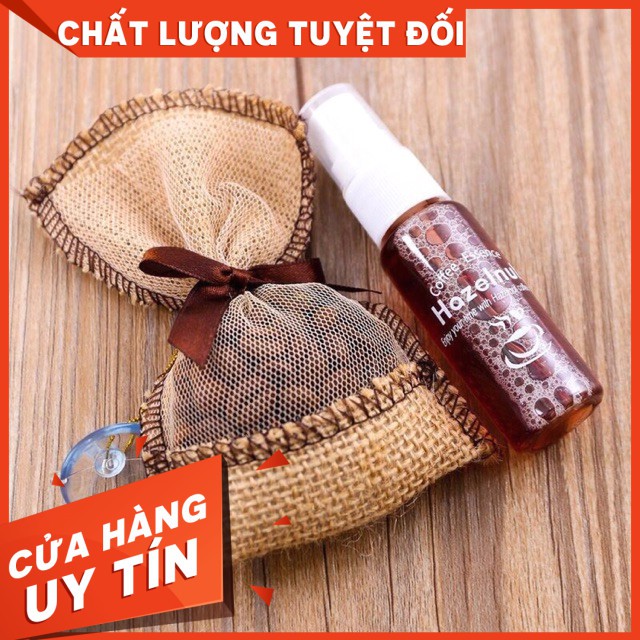 Túi thơm treo xe kèm tinh dầu hương Cafe Hazelnut Korea - Hoa mộc lan Store