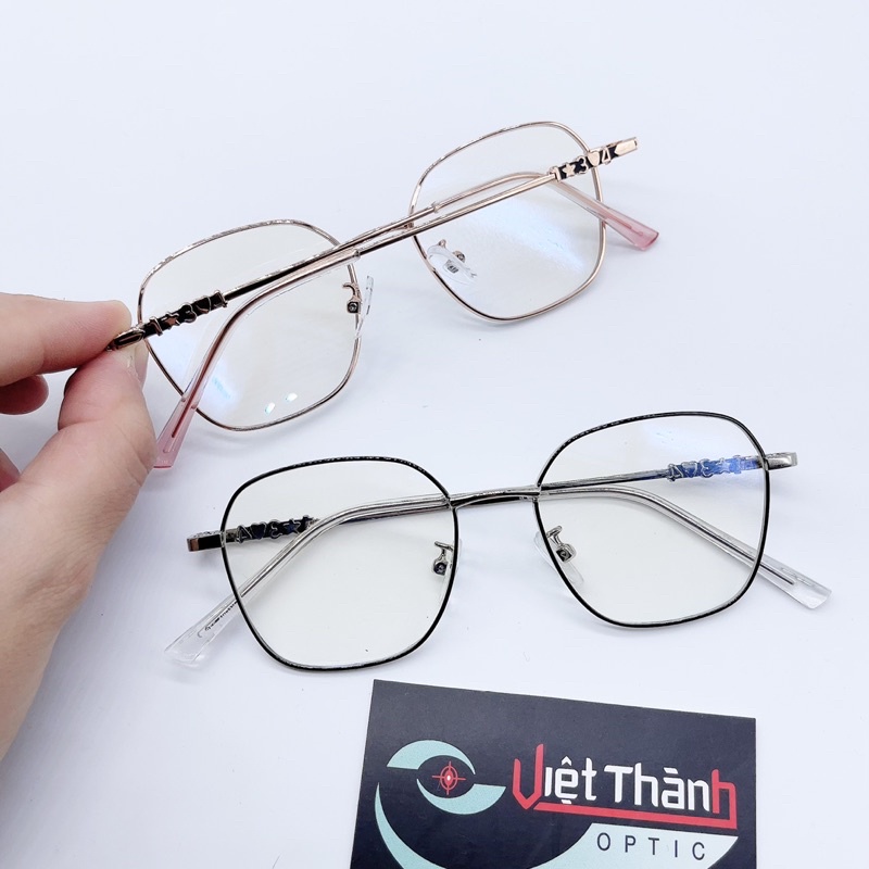 gọng kính cận lục giác cao cấp lắp được cận viễn loạn LG134