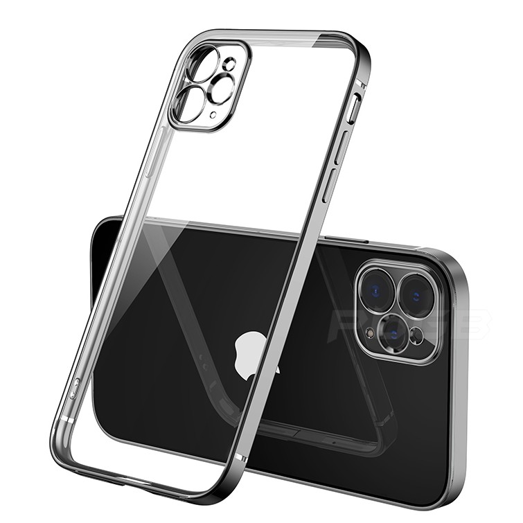 Ốp điện thoại mạ khung vuông trong suốt cho iphone 12 11 pro max mini iphone x xs xs 7 8 6 6S plus se 2020