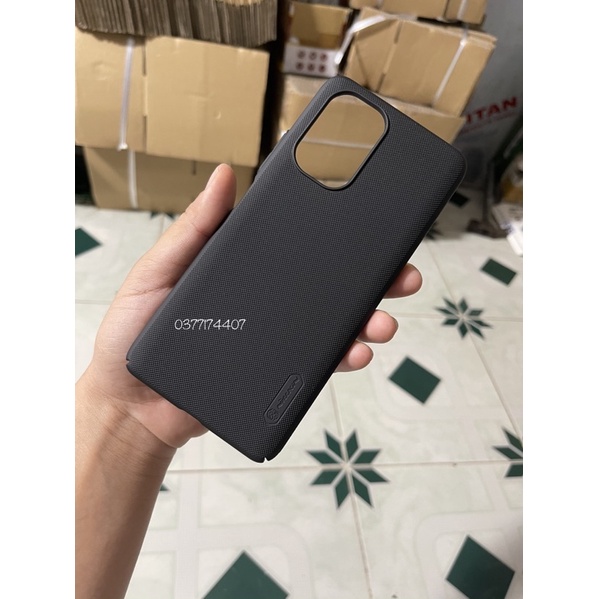 Ốp lưng Nillkin sần cho Huawei K40, K40 Pro, Poco F3 nhựa cứng PC chống Vân tay tặng giá đỡ