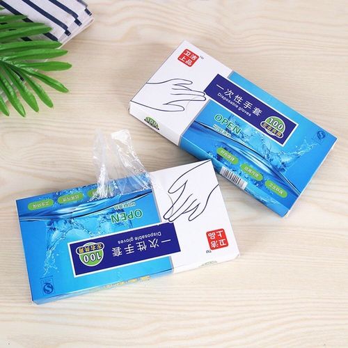 Găng tay nilon găng tay túi bóng chế biến thực phẩm vệ sinh nhà cửa - Hộp 200 Cái Bảo Hành 1 đổi 1 Kotic_shop