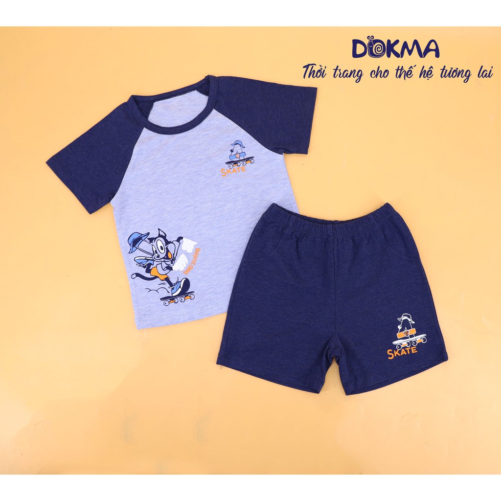 DMB288 Bộ quần áo zaglan cộc tay Dokma (1-4T)