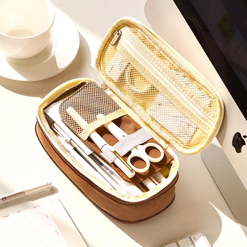 Hộp Bút Ohaya Cotton Lanh Nhật Bản Hàn Quốc Nhật Bản Chính Hãng Màu Macaron Phù Hợp Với Môi Trường Có Thể Biến Đổi Thành 90 Cây Bút Chì