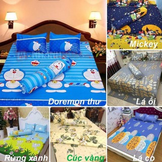 Bộ ga chun kèm vỏ gối poly cotton