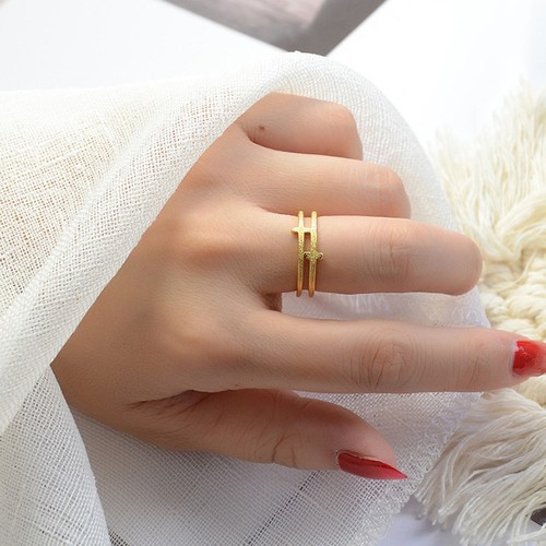 Nhẫn Nữ Phun Cát Titan Ko Đen TT 3159