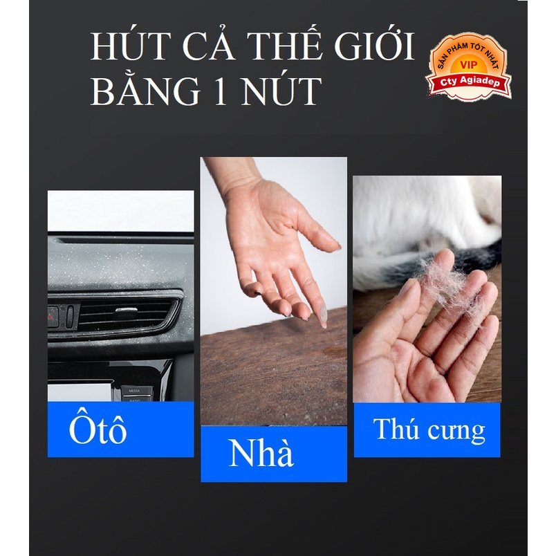 Máy hút lông thú cưng cao cấp, cầm tay mini không dây Baseus Agiadep