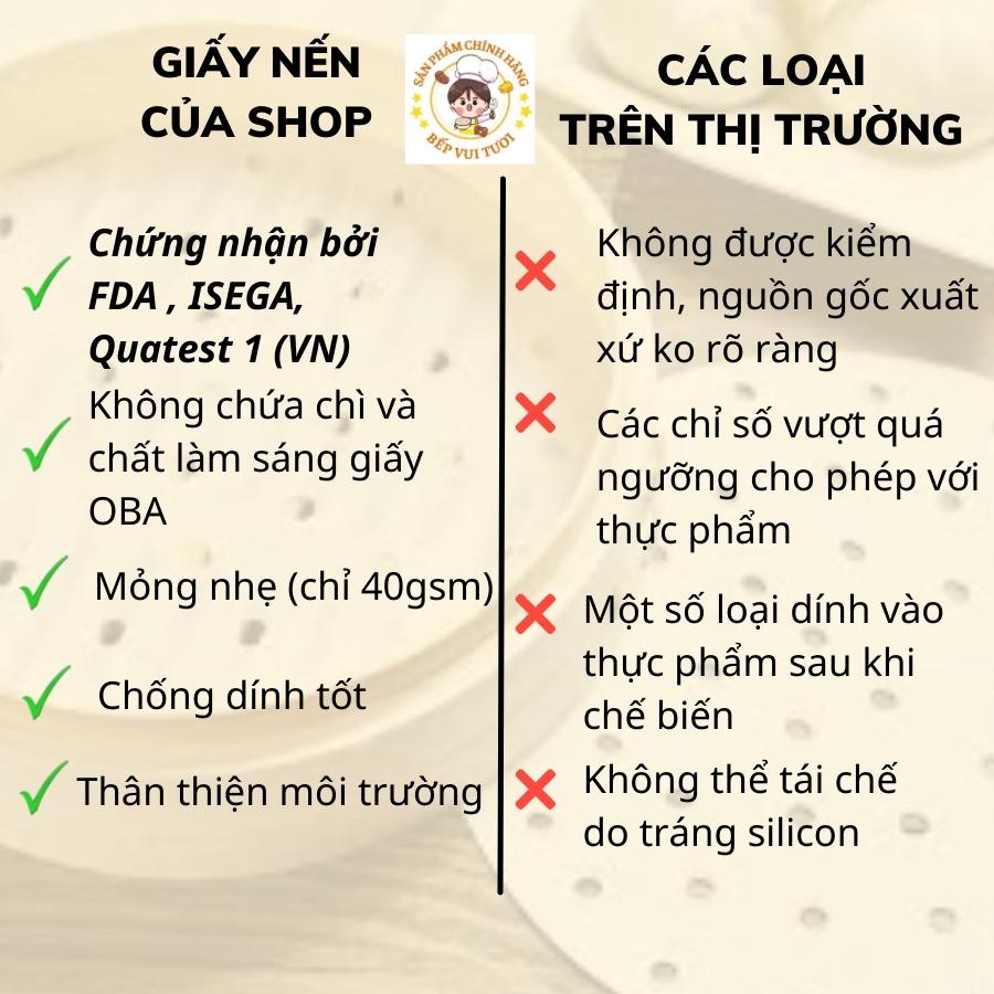 Giấy nên cho nồi chiên không dầu tròn cắt sẵn các size 16cm, 20cm