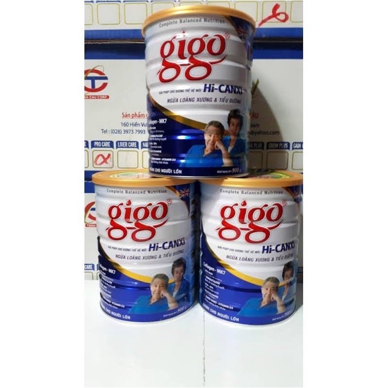 Sữa gigo Hi Canxi lon 900g Date 2024