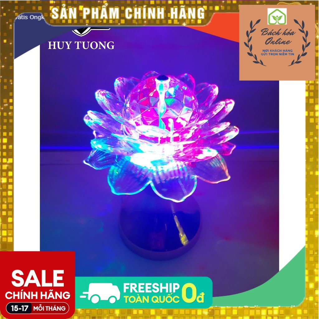 Bóng Led tự xoay hình bông sen đổi màu cao cấp - Lep Store
